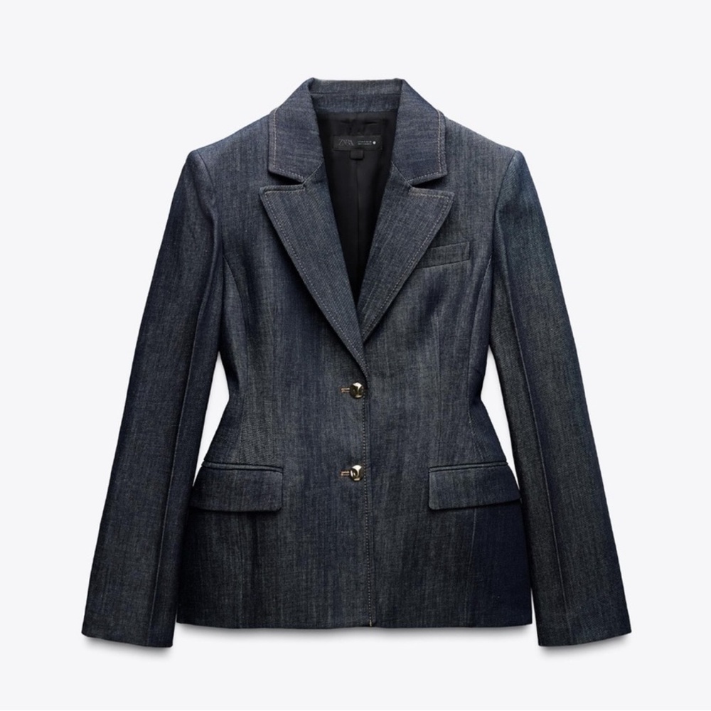 Zara ZW Collection Denim Blazer